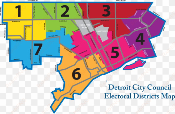 detroit council district map - detroit district map