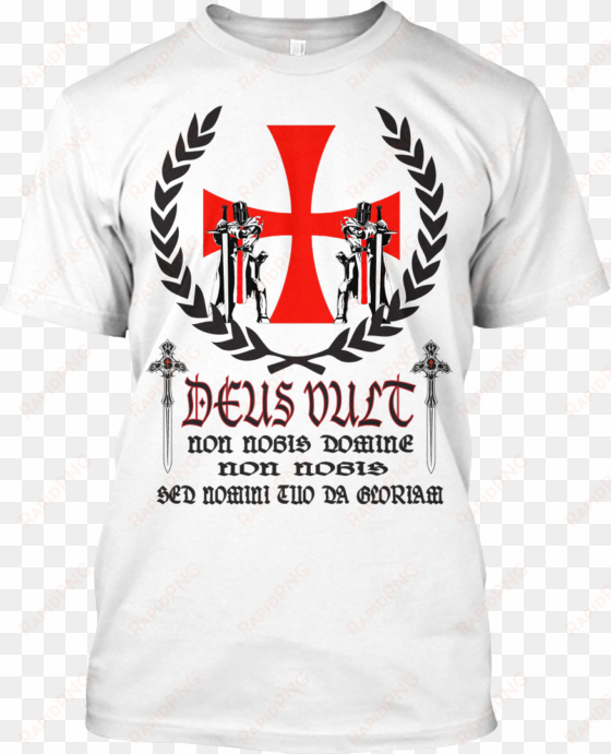 deus vult hanes tagless tee t-shirt - camisa deus vult