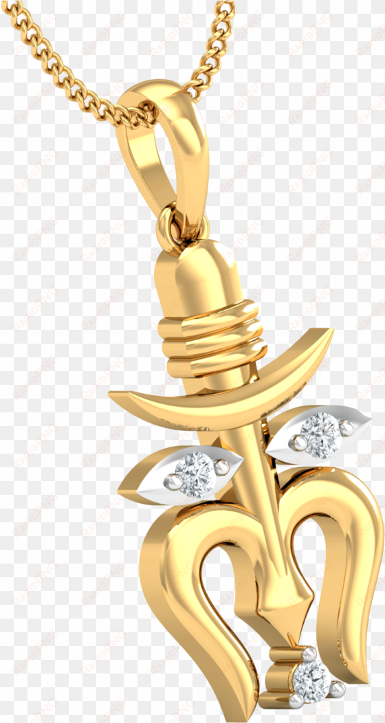 diamond religious pendant trishul0 - gold ganesh pendant designs