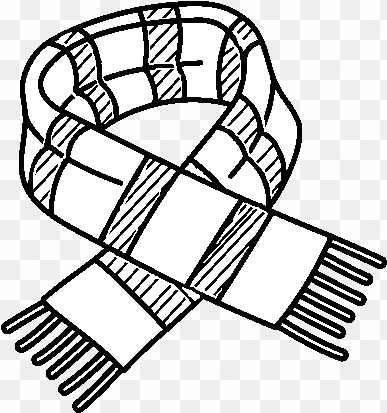 dibujo de bufanda de rayas para colorear - scarf coloring pages