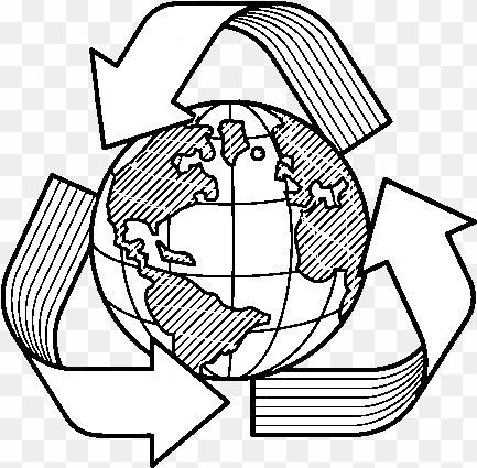dibujo de mundo reciclaje para colorear - recycling