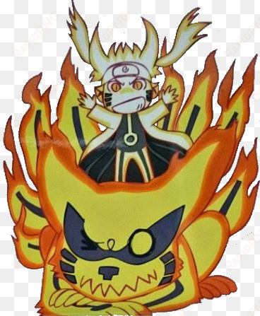 dimensional portal chibi naruto chibi kurama - kurama en el hombro de naruto