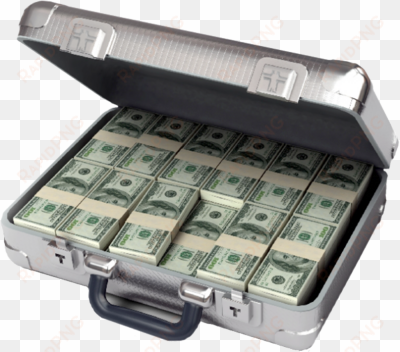 dinheiro em uma mala, psd - briefcase with money