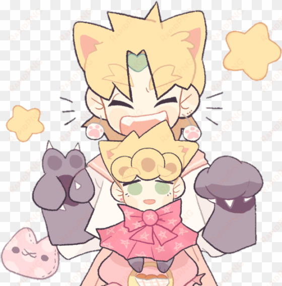 #dio brando #giorno giovanna #cat #cute #jjba - giorno giovanna cute