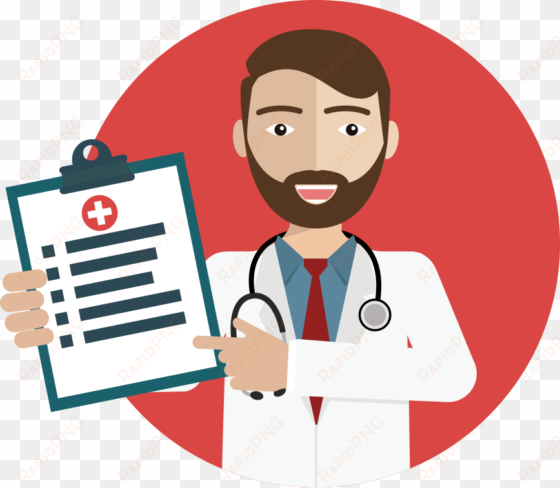 disability insurance for medical professionals - cartoon health care professional
