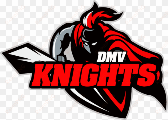 dmv knights - basketball logo red knight