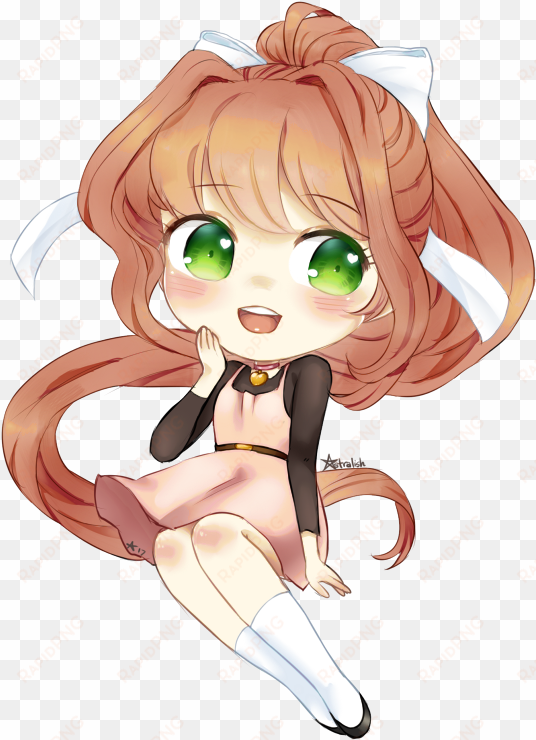 do you want love monika forever - monika doki doki chibi