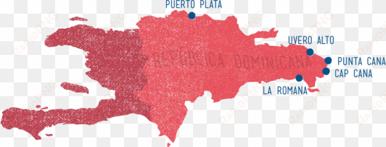 dominican republic map - map of dominican republic pink