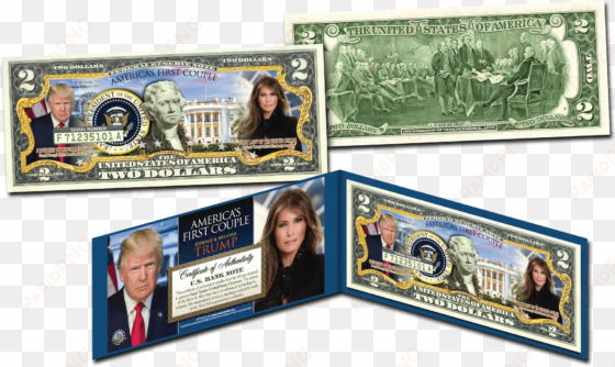 donald & melania trump first couple legal tender $2 - donald trump 2 dollar bill