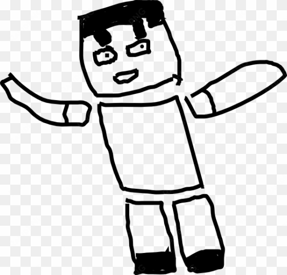 draw minecraft man