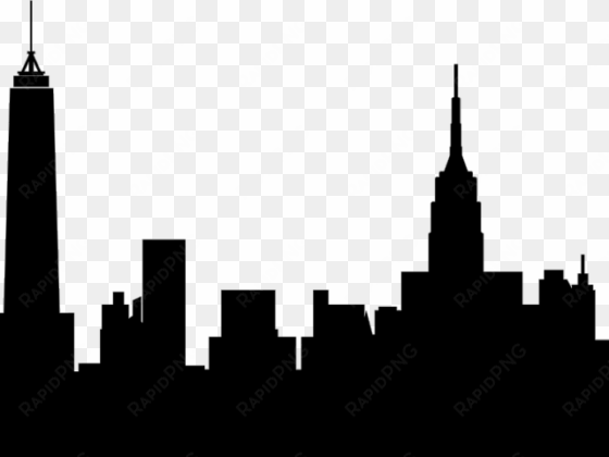 drawn skyline transparent - skyline city silhouette