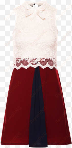 dresses, white wine delicate floral lace overlay crepe - dress