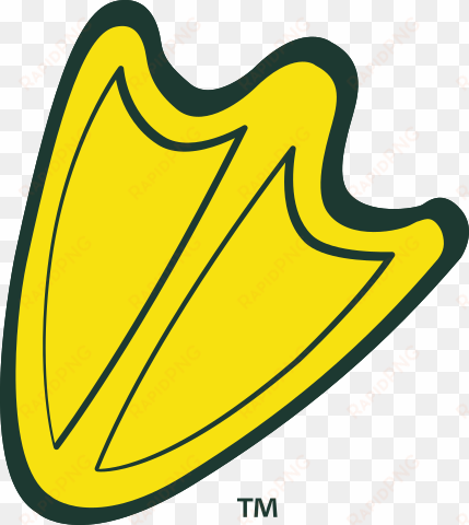 duck foot yellow green outline - oregon ducks foot logo
