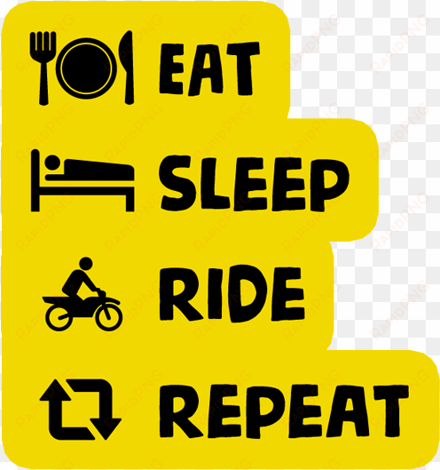 eat sleep ride repeat sticker - sleep eat work repeat
