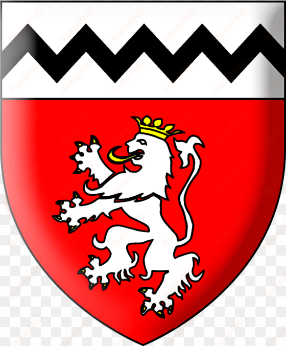 ecu de la famille de préaulx - azure three lions rampant