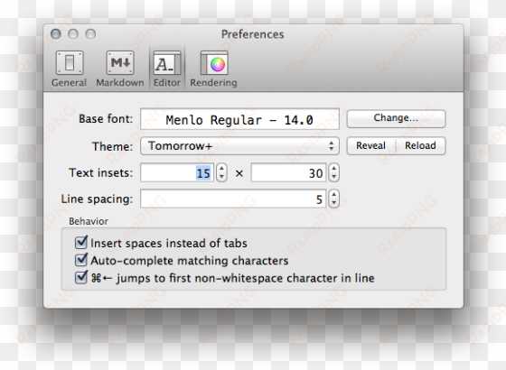 editor preferences pane - Μtorrent