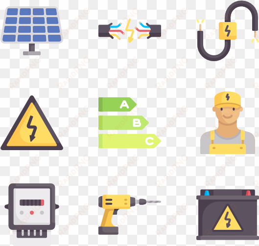 electrician tools and elements - traffic sign