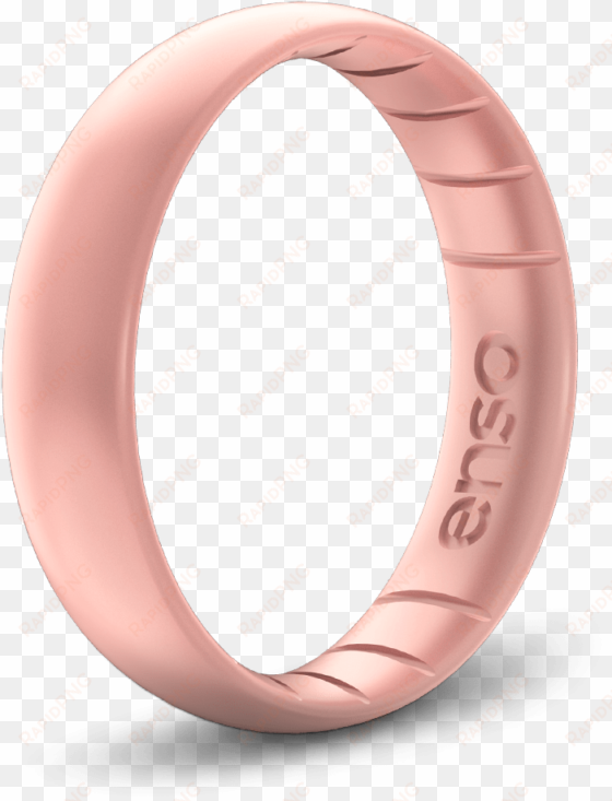elements thin - silicone wedding rings rose gold