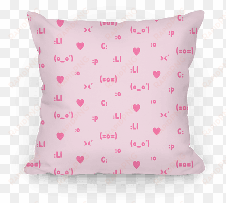 emoji pink pattern pillow - human