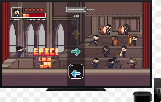 "epic orchestra" is a swipe-based rhythm game set to - conducting games music