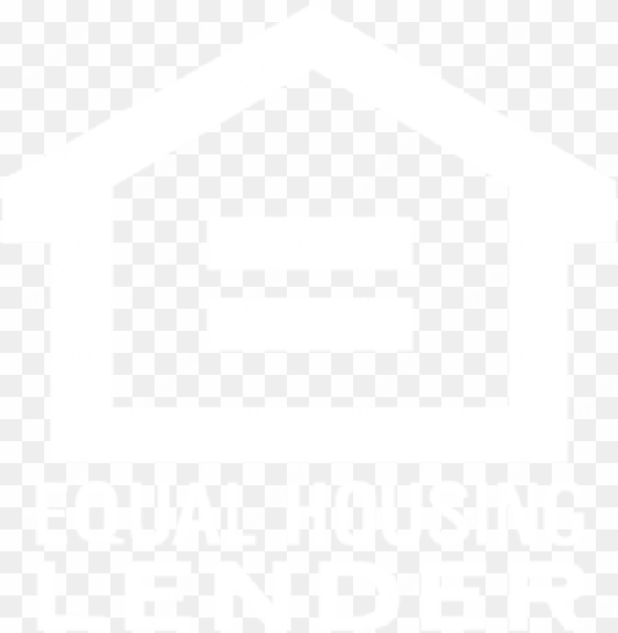 equal housing opportunity disclaimer - equal housing lender logo white