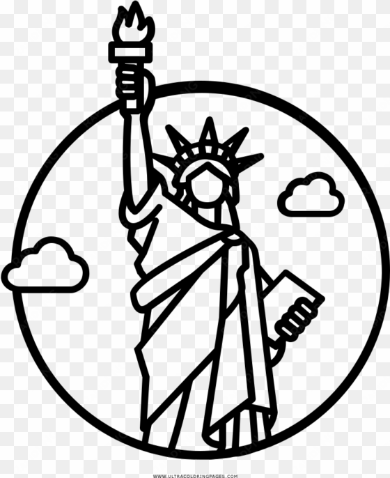 estátua da liberdade desenho para colorir - statue of liberty vector icon