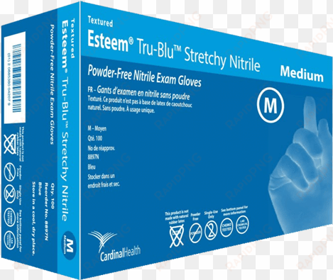 esteem® tru blu powder free non sterile nitrile examination - cardinal health flexal feel powder-free nitrile exam