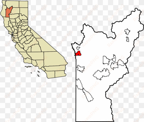 eureka california on map