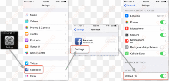 facebook ios app hd video upload settings - does my facebook app look different