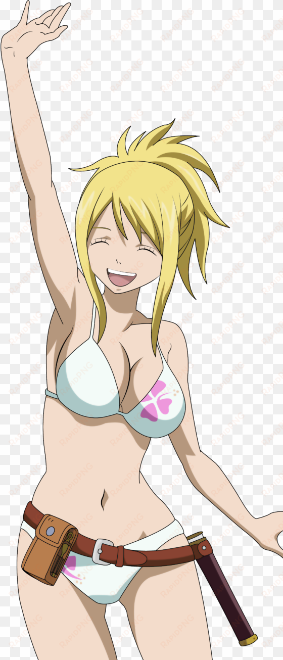 fairy tail lucy heartfilia bikini swimsuits transparent - lucy heartfilia white bikini