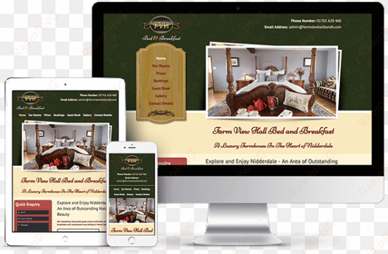 farm view hall bed and breakfast - web design