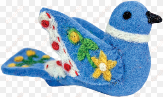 felt alpine love bird ornament - felt
