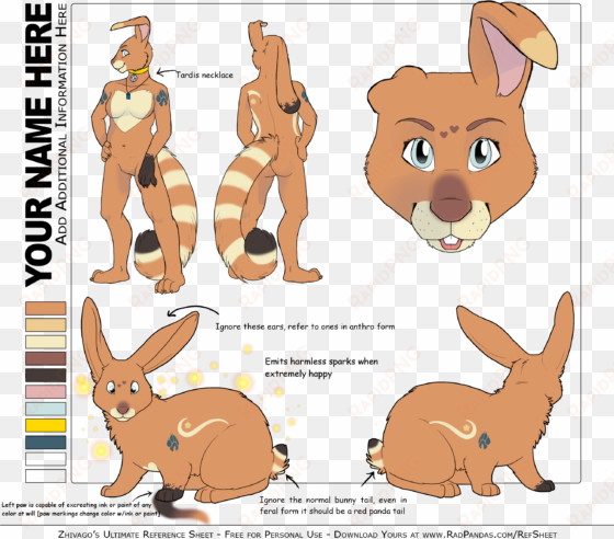 female rabbit shape-shifter who prefers a red panda
