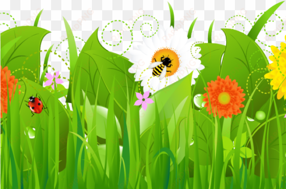 fence clipart cute flower - grass with flower cartoon png