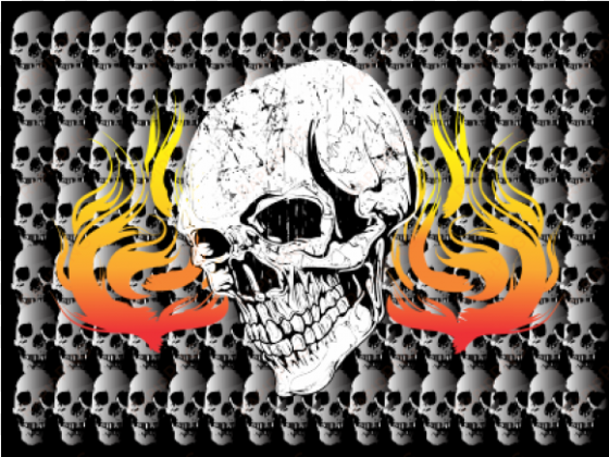 fiery skull - thermos intak kids color change hydration bottle, riff