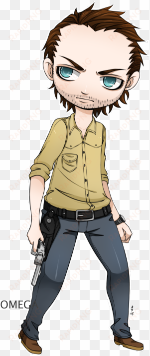 finally comlpleted the walking dead chibi of rick grimes, - cute rick grimes png