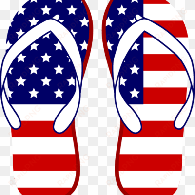 fireworks clipart american star - clipart american flag flip flops