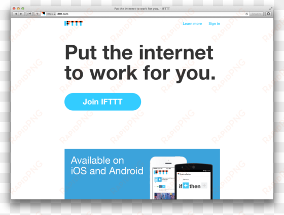 first, go to ifttt - ifttt