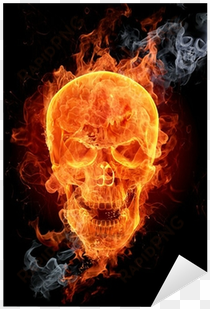 flaming skull