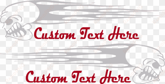 flaming skull fs2 gas tank decals - decal