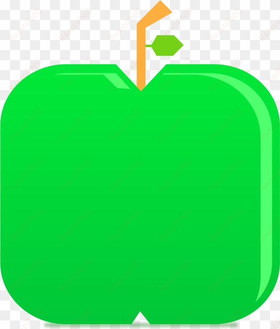 flat green apple vector clipart image - lime green pumpkin clip art