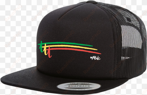 flexfit retro snapback cap - trucker black