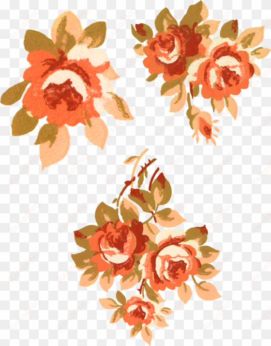 floral rose flower collage sheet printable crafting - rose