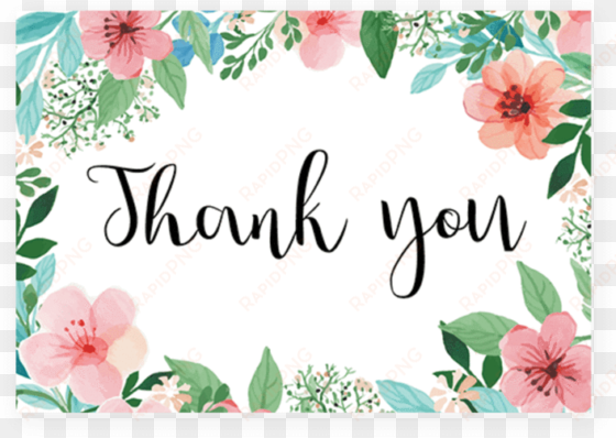 floral thank you cards printable by littlesizzle - printable floral thank you cards