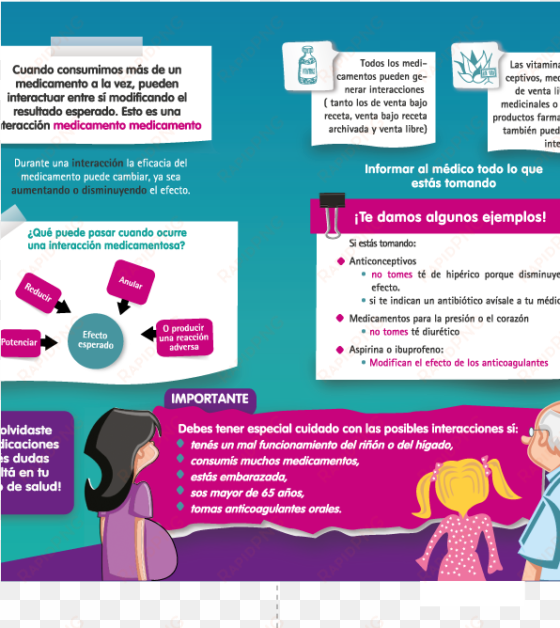 folleto interacciones medicamentos - graphic design
