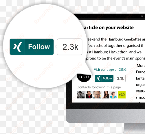 follow on xing - follow