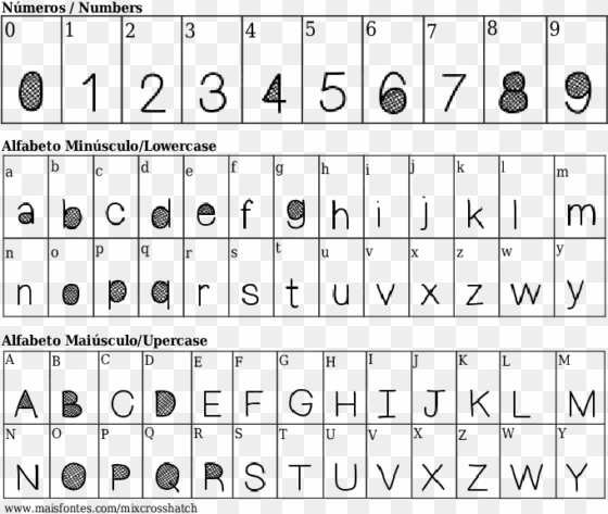 font details mixcrosshatch - font