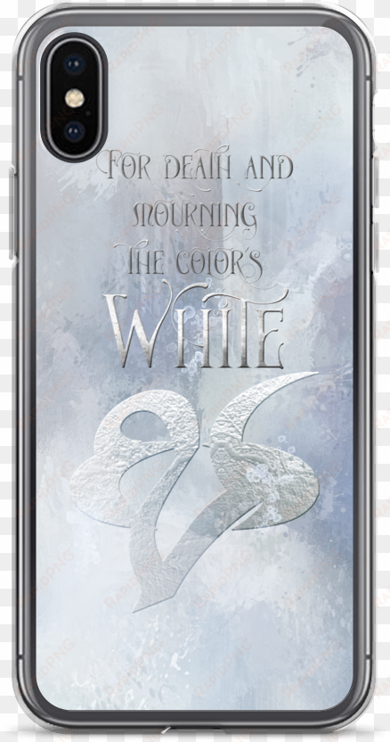 for death and mourning the color's white - iphone