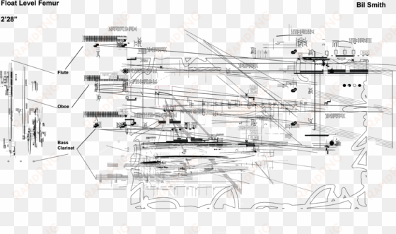 for flute, oboe and bass clarinet - drawing