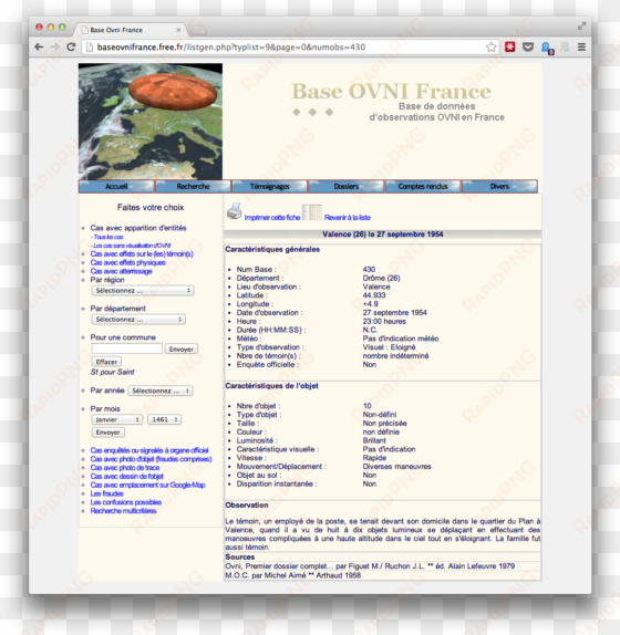 for our project we are interested of the ufo appearances - encyclopaedia of european elections